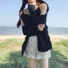 Set: Plain Camisole Top + Open-front Light Jacket