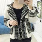 Faux-shearling Panel Button Jacket