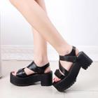 Platform Chunky-heel Sandals