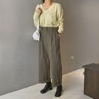 Belted-side Wide-leg Pants
