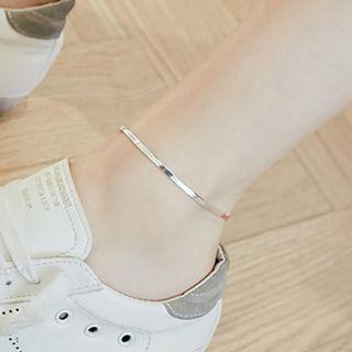 925 Sterling Silver Polished Anklet Silver - One Size