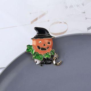 Rhinestone Pumpkin Brooch As Shown In Figure - One Size