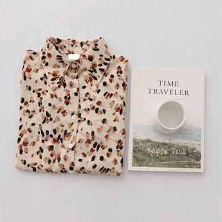 Printed Shirt Floral - Light Almond - One Size