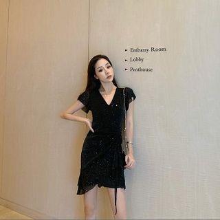 Short-sleeve Sheath A-line Dress
