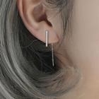 925 Sterling Silver Bar Dangle Earring 1 Pair - Bar Dangle Earring - One Size