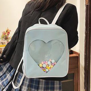 Pvc Heart Panel Backpack