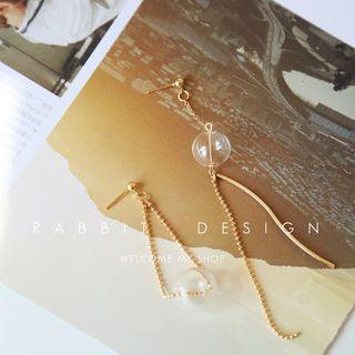 Glass Sphere Earring / Clip-on Earring
