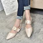 Buckled Slingback Pointy Flats