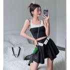 Mock Two-piece Tank Top / Two-tone Skort