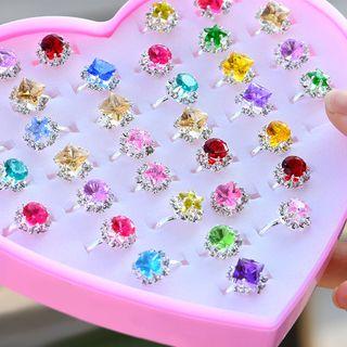 Set Of 36: Rhinestone Ring (various Designs)