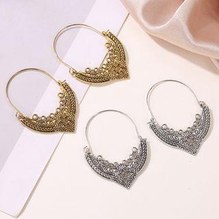 Cut-out Rhinestone Drop Earring