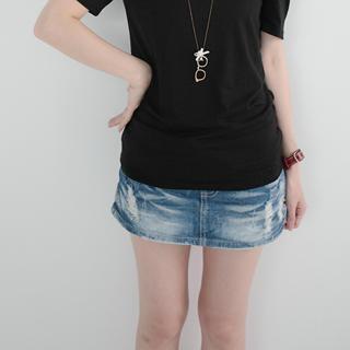 Washed Denim Skort