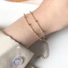 Alloy Layered Bracelet Gold - One Size