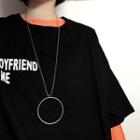 Metal Ring Necklace As Shown In Figure - One Size