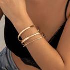 Set Of 3: Alloy Bracelet (various Designs) Gold - One Size