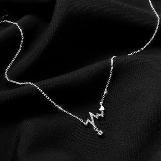 Rhinestone Heartbeat Necklace
