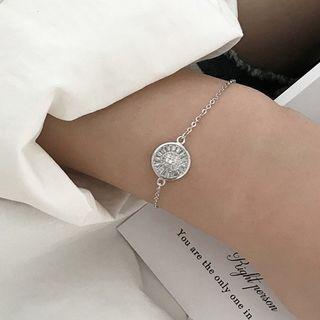 Rhinestone Disc Bracelet