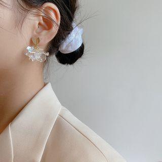 Alloy Heart Petal Fringed Earring 1 Pair - E2382 - Gold - One Size