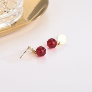 925 Sterling Silver Disc Bead Drop Earring