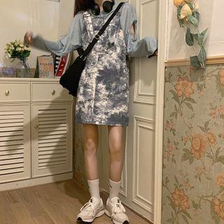Cold Shoulder Long-sleeve T-shirt / A-line Jumper Dress