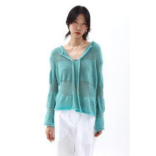 Reversible Sheer-trim Knit Top