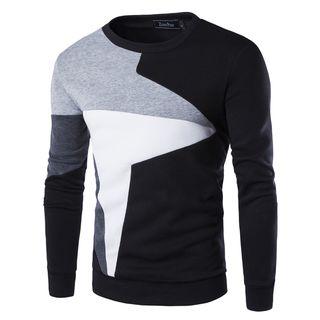 Color Panel Long-sleeve Sweatshirt