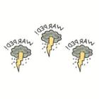 Lightening Cloud Print Waterproof Temporary Tattoo One Piece - One Size