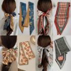 Print Fabric Narrow Scarf Hair Tie