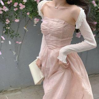Lettuce Edge Shrug Off-white - One Size