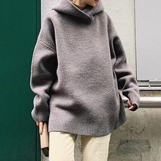 Long Sleeve Turtle Neck Sweater Gray - One Size