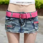 Low Waist Denim Skort