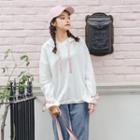 Bow Detail Hooded Oversize Long-sleeve T-shirt