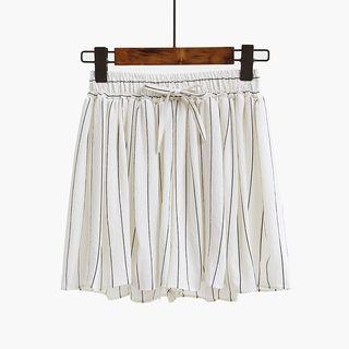 Pinstripe Chiffon Shorts