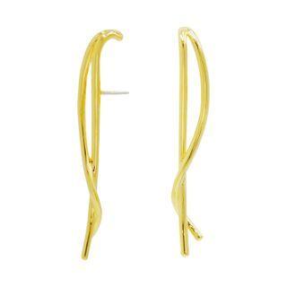 Curvy Bar Dangle Earrings One Size