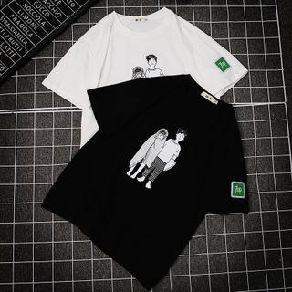 Short-sleeve Cartoon Print T-shirt / Camisole