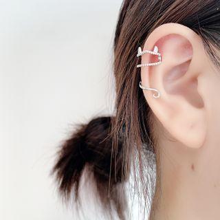 Alloy Cat Cuff Earring 1 Pc - Silver - One Size