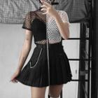Two-tone Short-sleeve Mesh Top