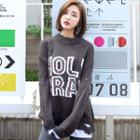 Ripped Lettering Sweater