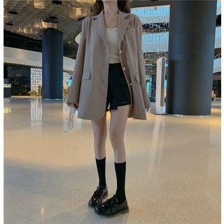 Split Back Blazer Khaki - One Size