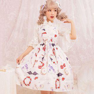Sleeveless Color Block Printed Dress
