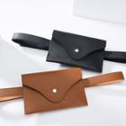 Faux Leather Waist-pouch Belt