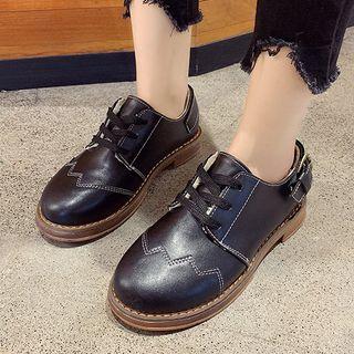 Belted Lace-up Shoes
