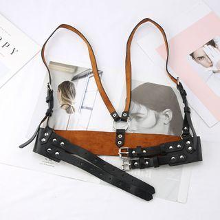 Faux Leather Corset Camisole Top