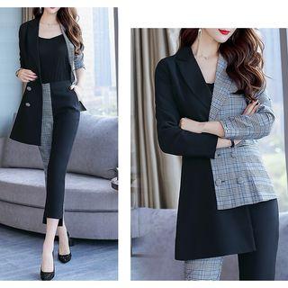 Set: Panel Double-breasted Blazer + Pants