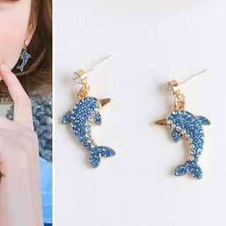 Dolphin Ear Stud / Clip-on Earring