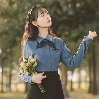 Bow Button-up Blouse