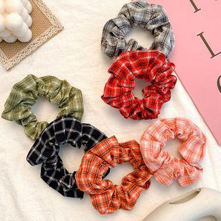 Plaid Schrunchie Hair Tie