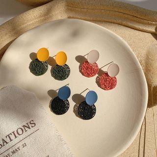 Mesh Disc Dangle Earring