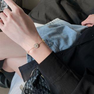 Embossed Disc Bracelet Gold - One Size