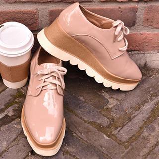 Patent Lace-up Shoes